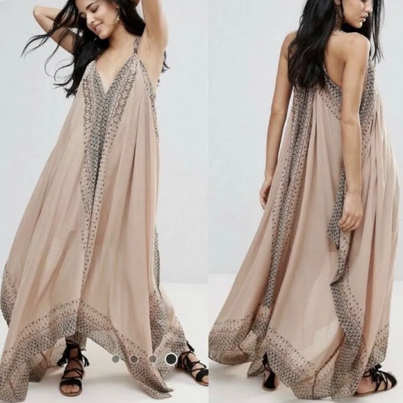 Rare Free People Merida Printed Maxi Dress in Ivory Combo - Picture 6 of 16